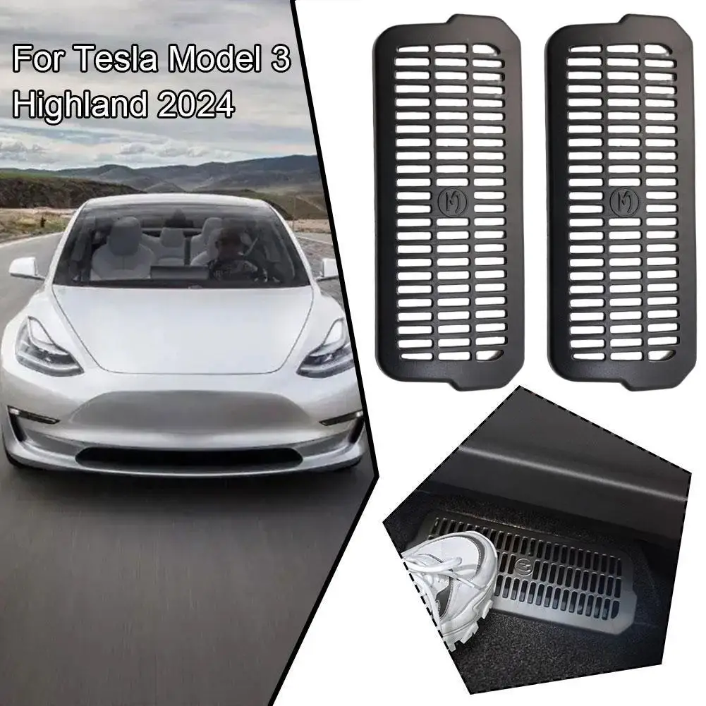 Cubierta protectora para salida de aire inferior de asiento, cubierta antipolvo, decoración Interior, accesorio de reequipamiento para Tesla Model 3