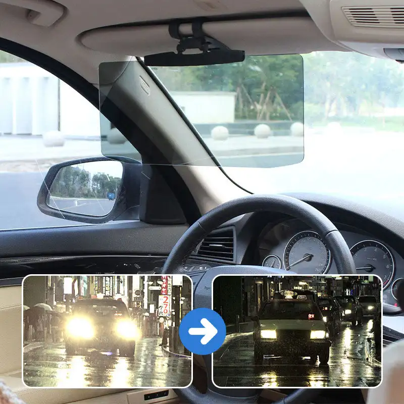 Car Anti-glare Sun Visor Driver's Goggles Rotatable Car Sun Visor Angle Free Rotation Night Vision Mirror Car Interior Parts