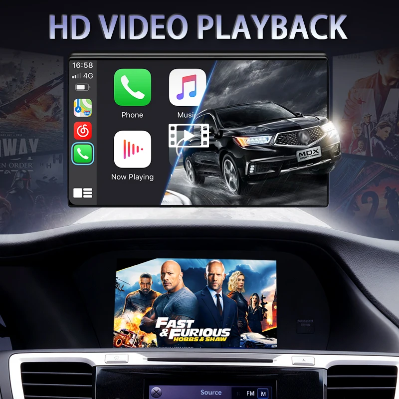 Carplay اللاسلكي Android Auto لـ Acura Honda TSX Accord/Odyssey Single Module Car Play Interface مع وصلة مرآة AirPlay #4