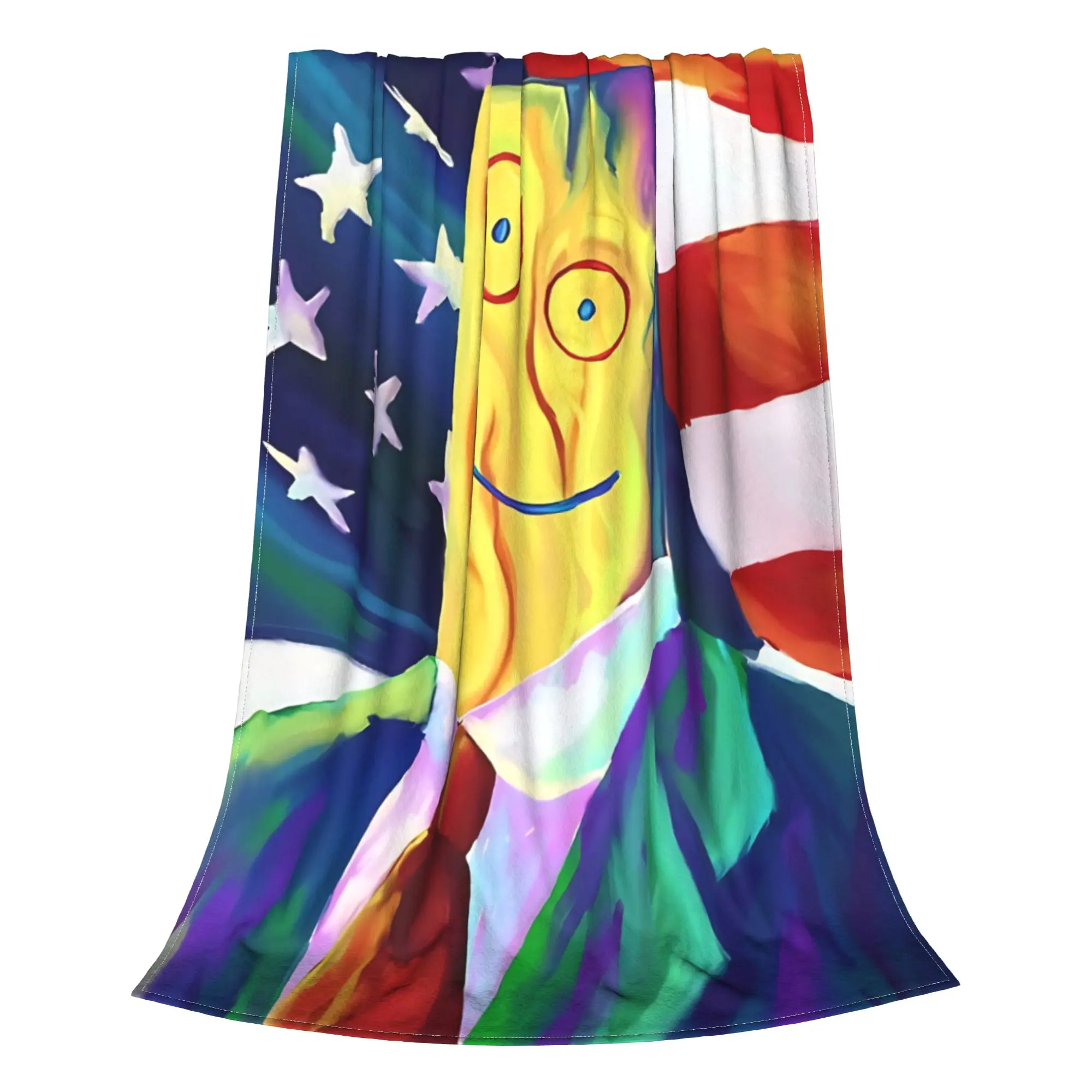 1PC Home Cutecore bold colorful Ed  Edd  Eddy Blanket Super Cosy Plush Home Living Room Sofa Halloween