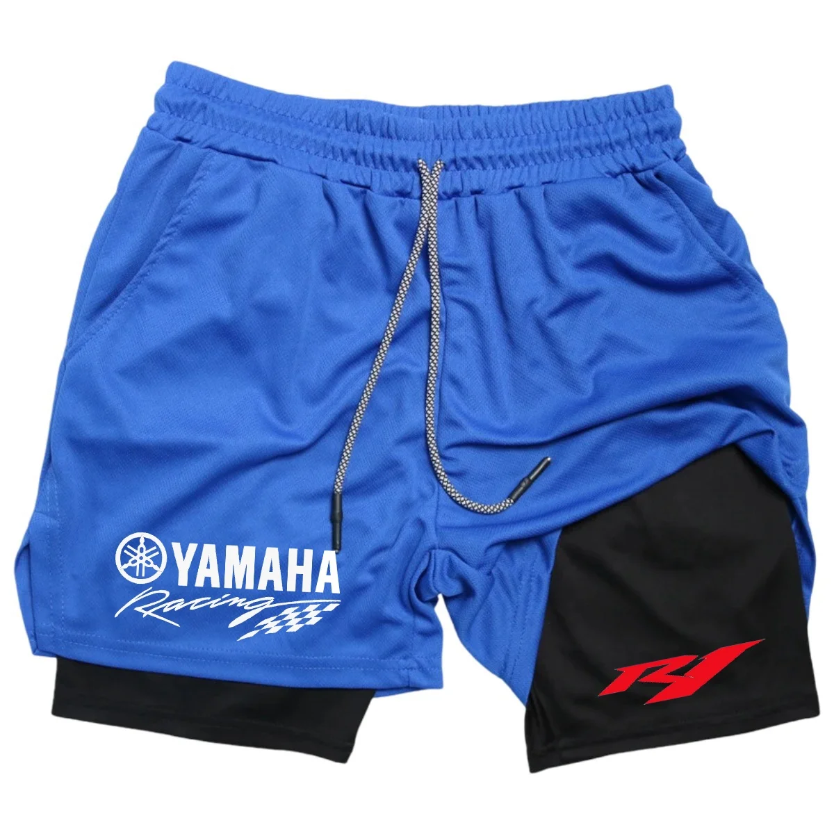 Men's Double-Layer Casual Sports Pants Breathable Running Training Shorts Comfortable Exercise Physical Fitness Track