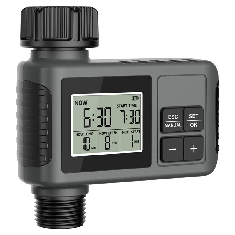 -A90P Smart Water Timer Intelligent 1-Outlet Irrigation Watering System Sprinkler Timer Garden Programmer LCD Display
