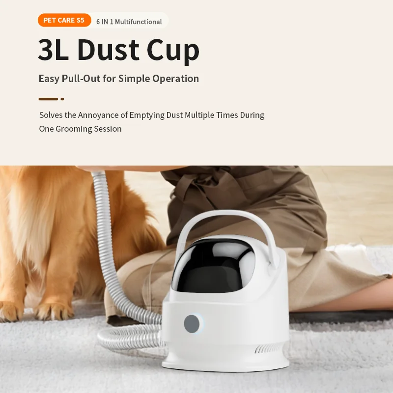 Kit aspirapolvere per toelettatura con spazzola per peli di gatti Smart Dog per animali domestici