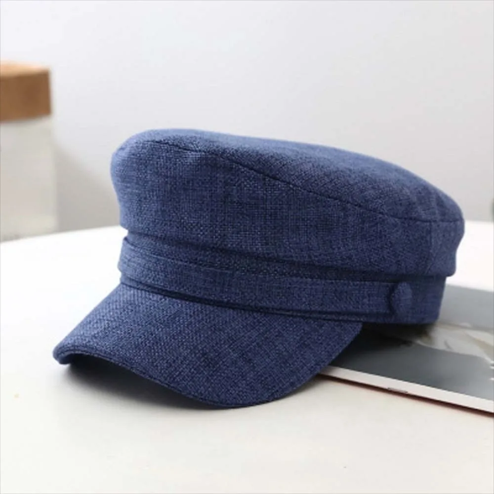 

Vintage Cotton Linen Fashion Octagonal Cap Retro Visor Hats Women Berets Artist Hat Korean Style Ladies Flat Cap Autumn Summer