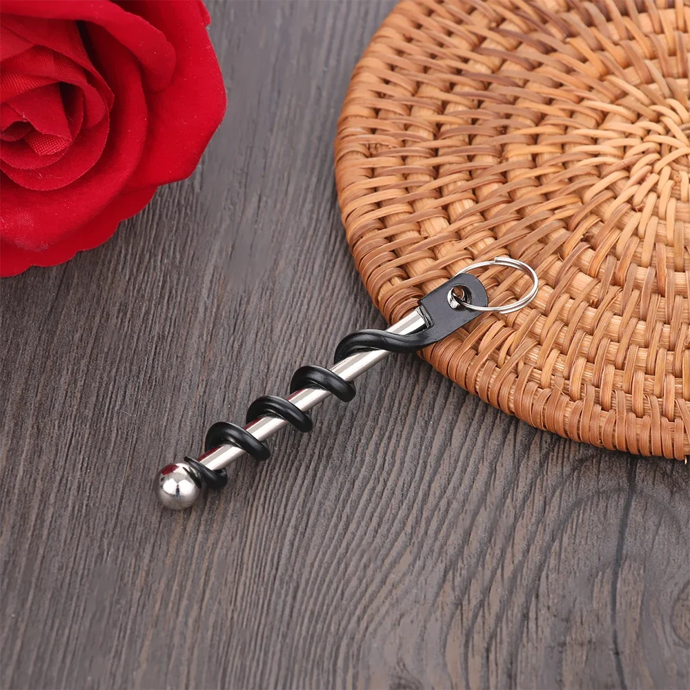 قطعة واحدة من أدوات التخييم، فتاحة زجاجات نبيذ أحمر صغيرة متعددة الوظائف مع مفتاح سلسلة - 3