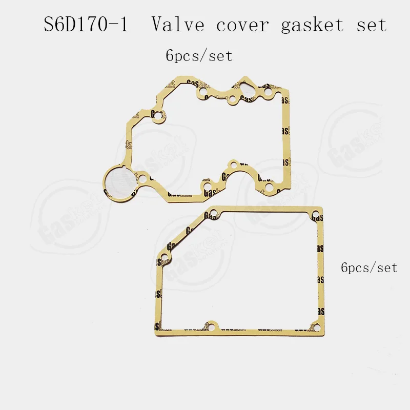 6D170 6D170-1 -2 S6D170 -1 engine hood valve cover sealing strip gasket Rocker arm gasket for Komatsu 6162-13-8811 6162-13-7812