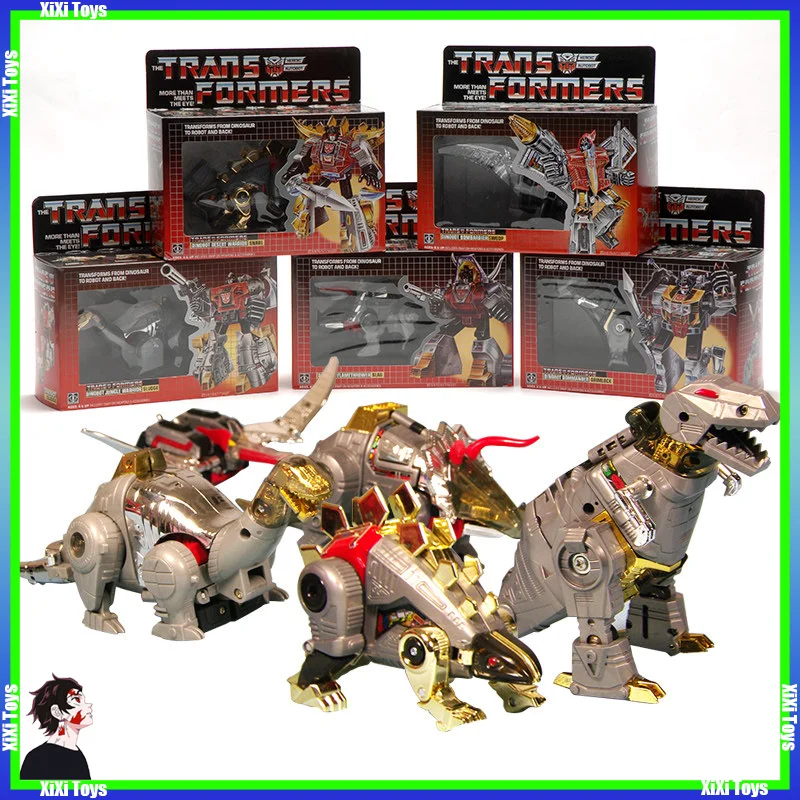 G1 Reissue Dinobots 5‑Pack Grimlock Sludge Slag Swoop Snarl US Version Robot Dinosaur Transformable Action Figure Collection Toy