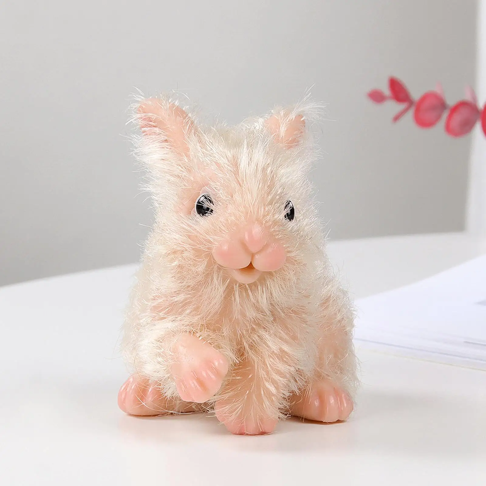 

Realistic Rabbit Doll Animal Doll Toy Comfortable Cartoon Small Silicone Toy for