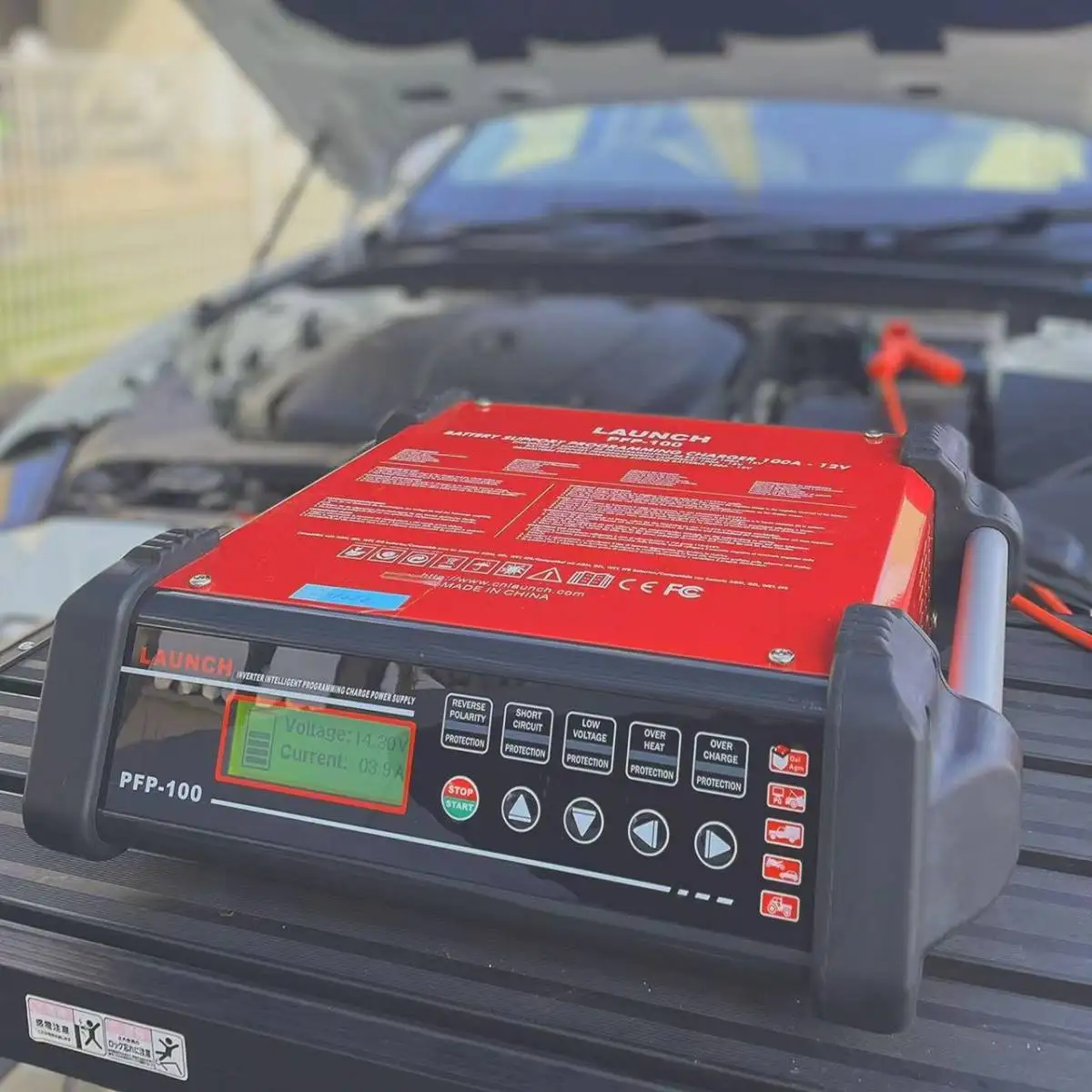 New Launch PFP-100 Automotive Voltage Regulator Stabilizer for Coding Power Processor Smart Car Program 220V English