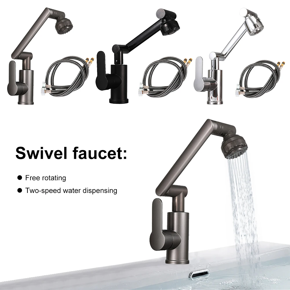 1080 Degree Swivel Faucet Robotic Arm Faucet 360 Degree Rotation Mechanical Arm Kitchen Faucet Bathroom Faucet for Kitchen Sink