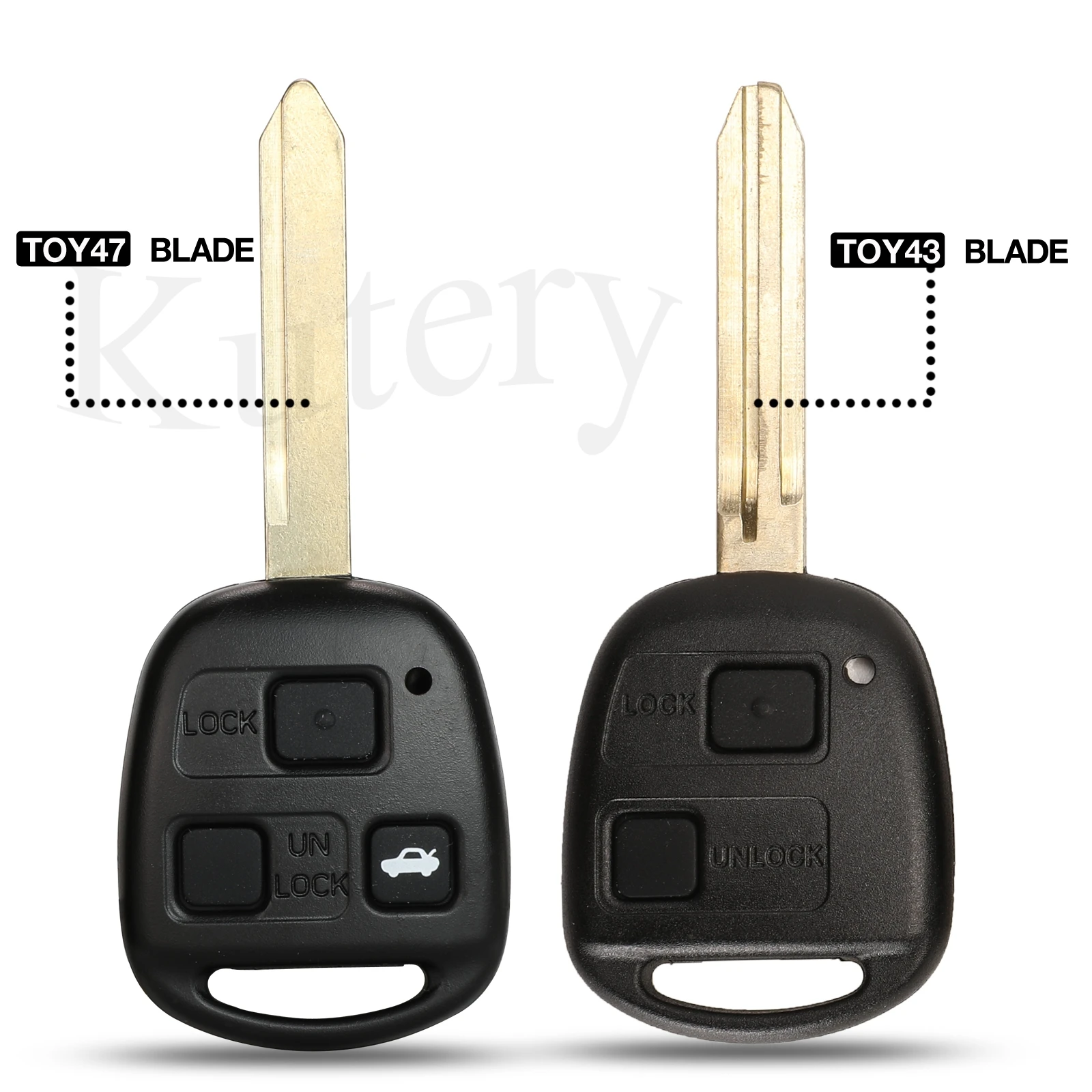 jingyuqin Flip Key Case Fob Shell 3 Buttons For Toyota Celica Avensis RAV4 Prado Camry Land Cruise TOY43 TOY47