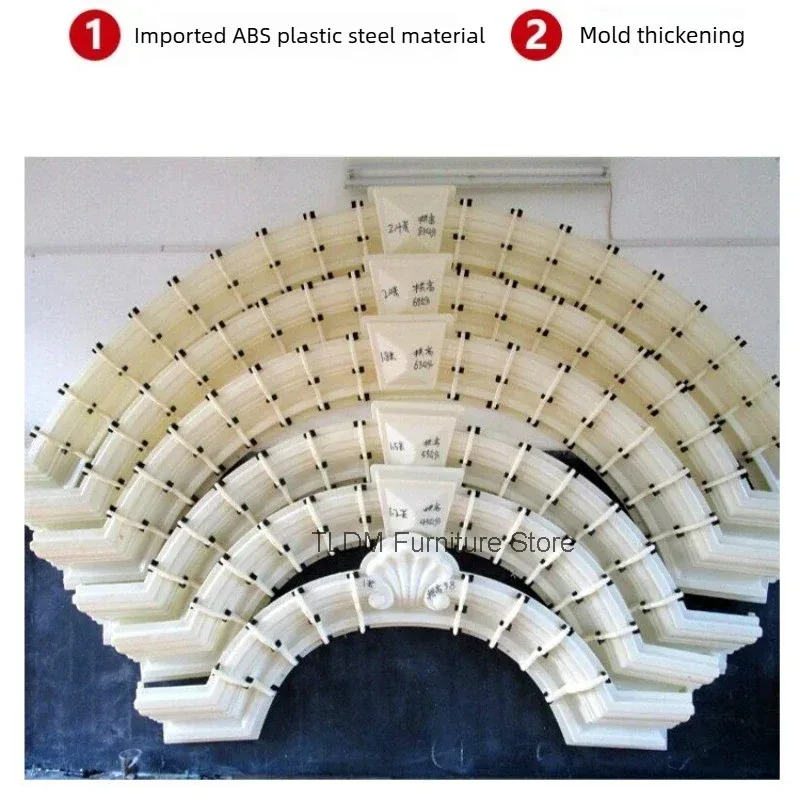 European Style Arched Roman Column Window Mold for Garden Villa Exterior Wall Cement Cast-in-place Model Architectural DIY Decor