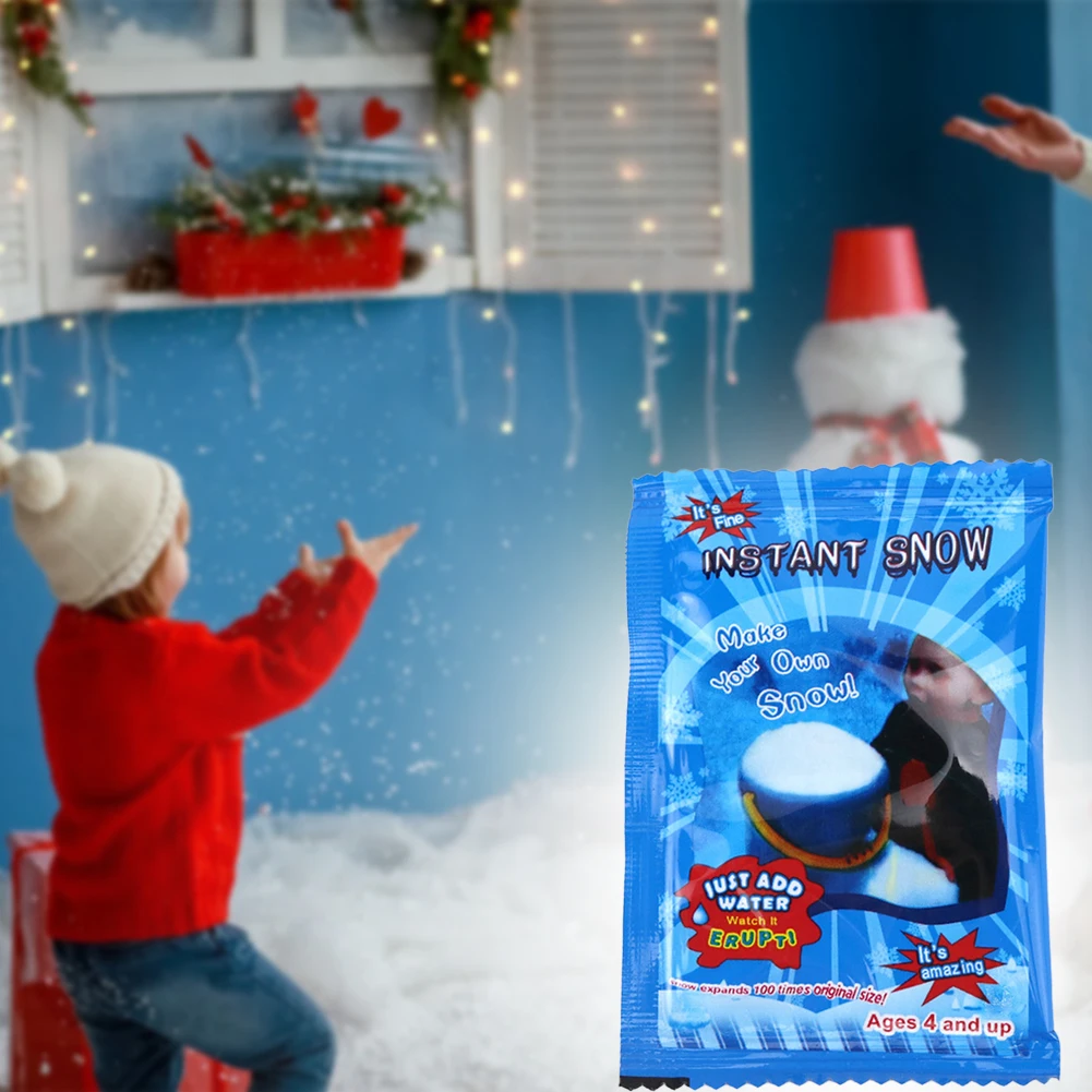 Magic Snow Powder สร้างผงหิมะปลอมปุยสําหรับงานฝีมือ