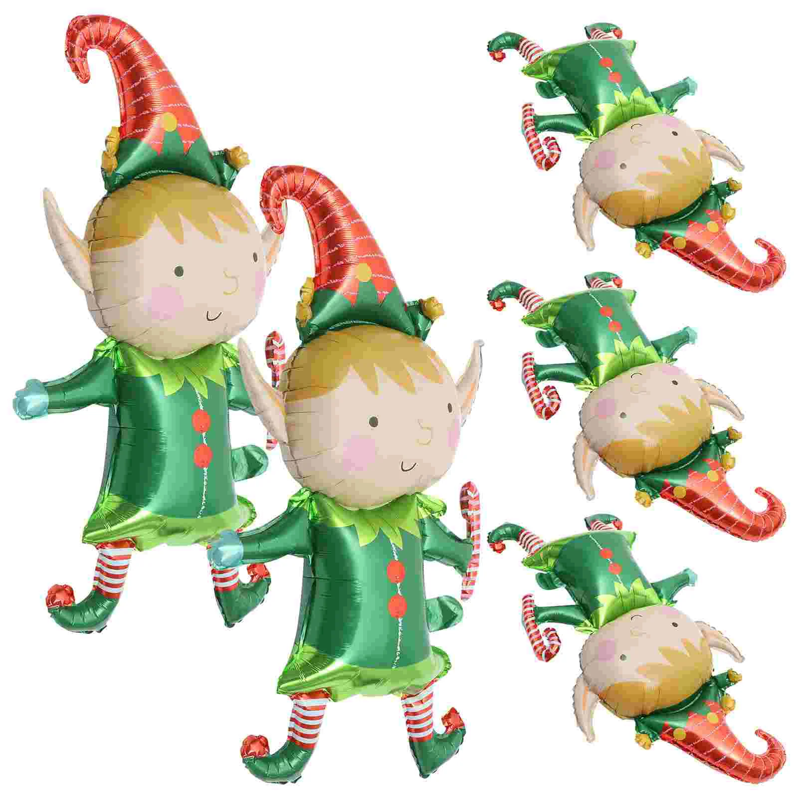 

5 Pcs Lovely Christmas Decorations Inflatable Foil Balloon Aluminum Wall Party Layout Balloons Film Exquisite Accessories