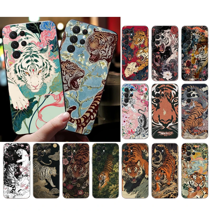 

Phone Case For Samsung Galaxy S25 S24 S23 S22 S21 Ultra S24 S23 S22 S21 S25 Plus S24 S25 FE Tiger Art