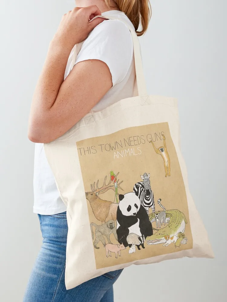 

This Town Needs Guns - Animals Tote Bag Lady bags supermarket folding bag canvas tote bag shopping cart bags