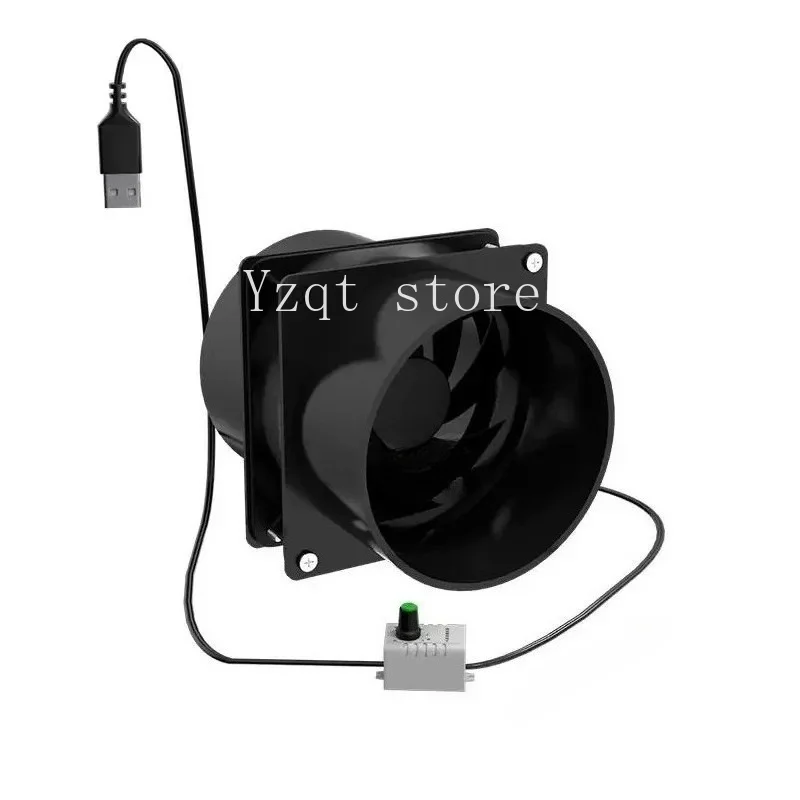 USB Adjustable Speed Solder Smoke Absorber ESD Fume Extractor Fan Pipe Duct Exhuast Fan with 1M Pipe Tub Ventilation Fan