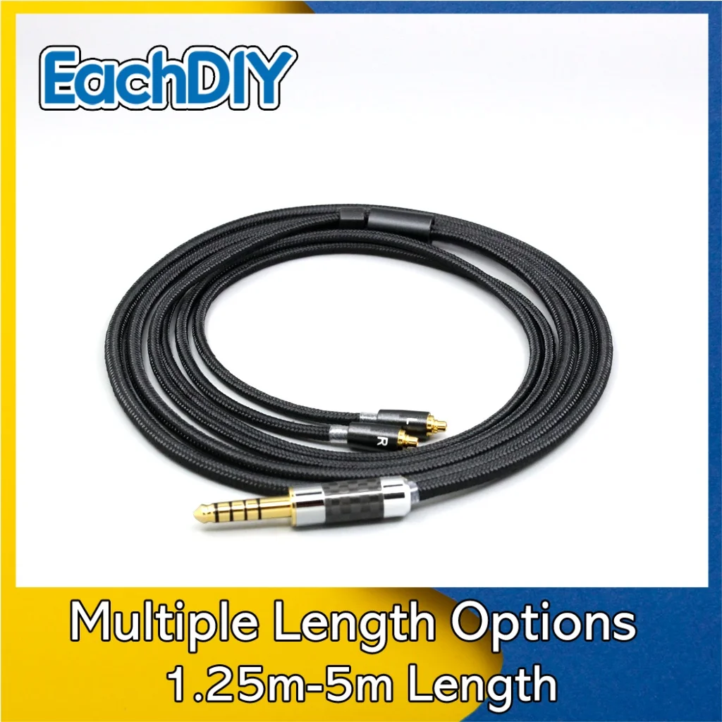 

6.5mm XLR 4.4mm Super Soft Headphone Nylon OFC Cable For AKG N5005 N30 N40 MMCX Earphone 7542