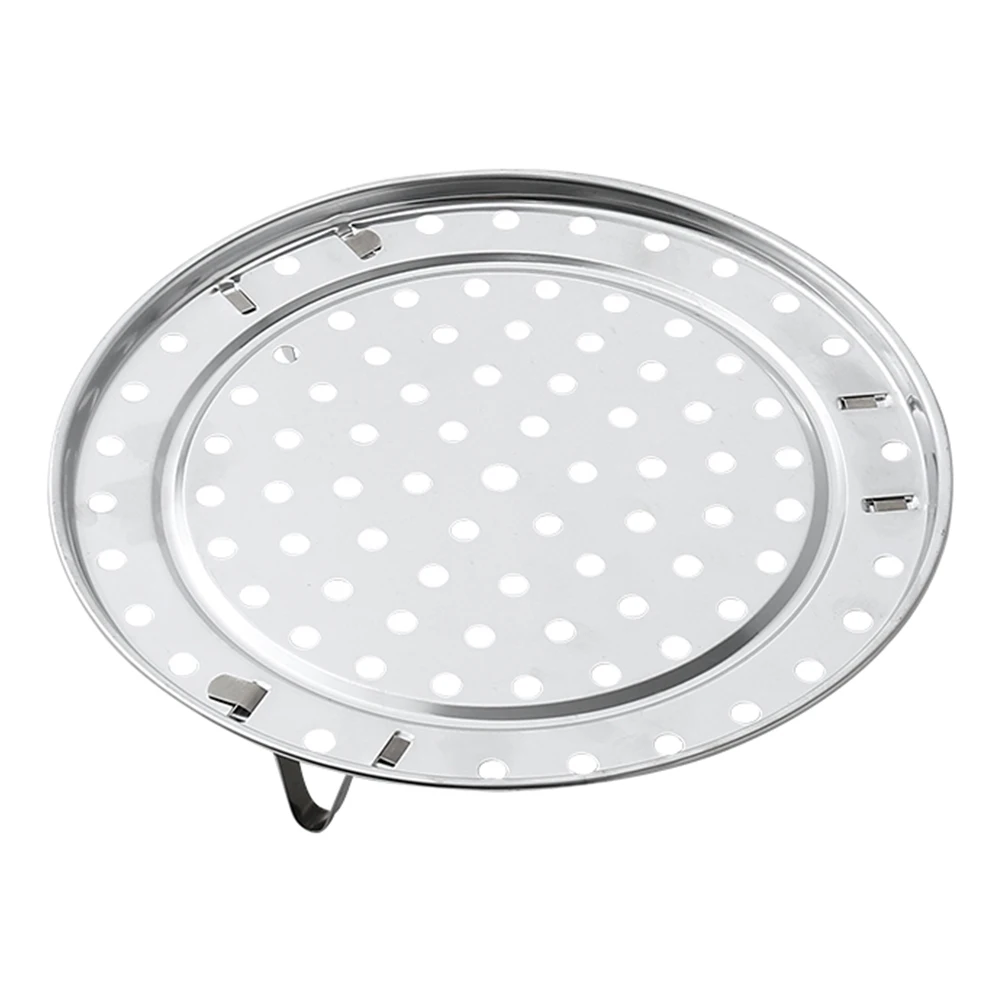 

Stainless Steel Steaming Rack Detachable Support High Legs Thick Plate For Even Heat Vegetable Bun Pot Insert Reusable