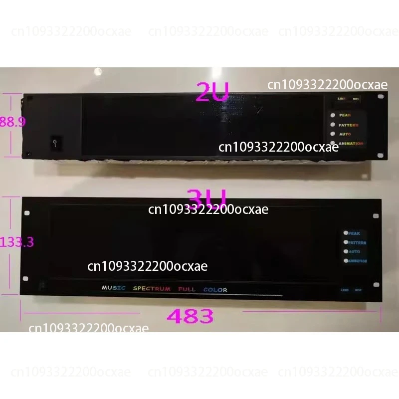 

2U 3U Rack RGB Music Spectrum Remote Control Voice Control Line Control Animation Clock Full Color LED128X32