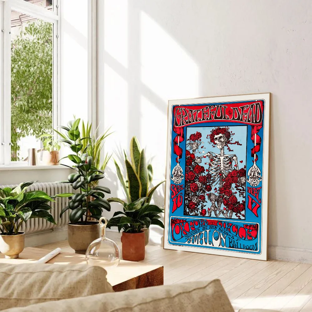 Grateful Dead Good Quality Prints and Posters Whitepaper Sticker DIY Room Bar Cafe Aesthetic Art Wall Painting