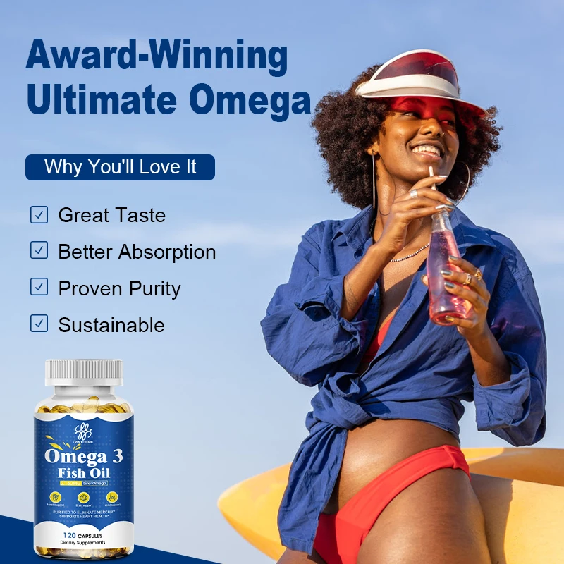 Omega 3 fish oil-benefits the cardiovascular system, protects eye fatigue, cognitive function, and learning ability, Boost Brain