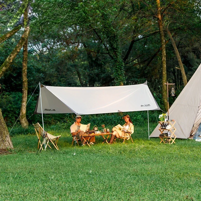QQTent Outdoor Large Oxford Cloth Camping Canopy Sunshade Portable Picnic Camping Sunshade