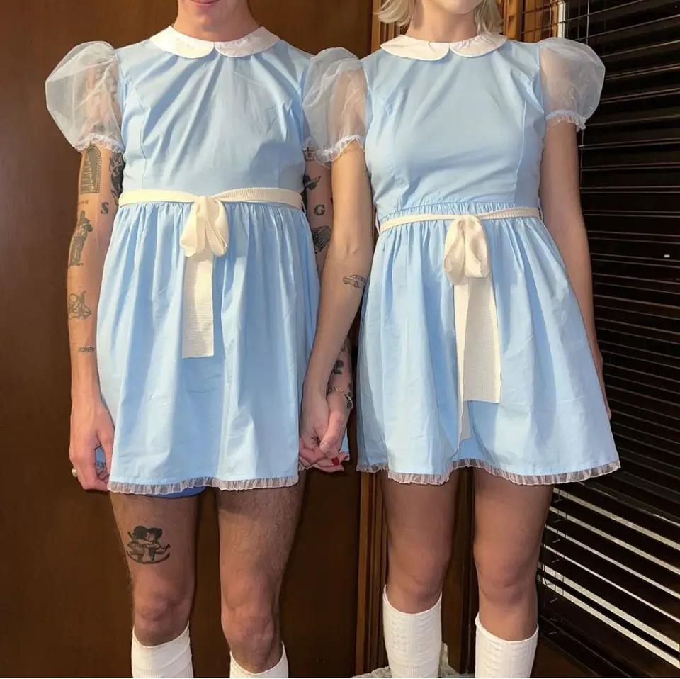 grady twins blue dress Bloody Murderous Twin Costume Blue / Large