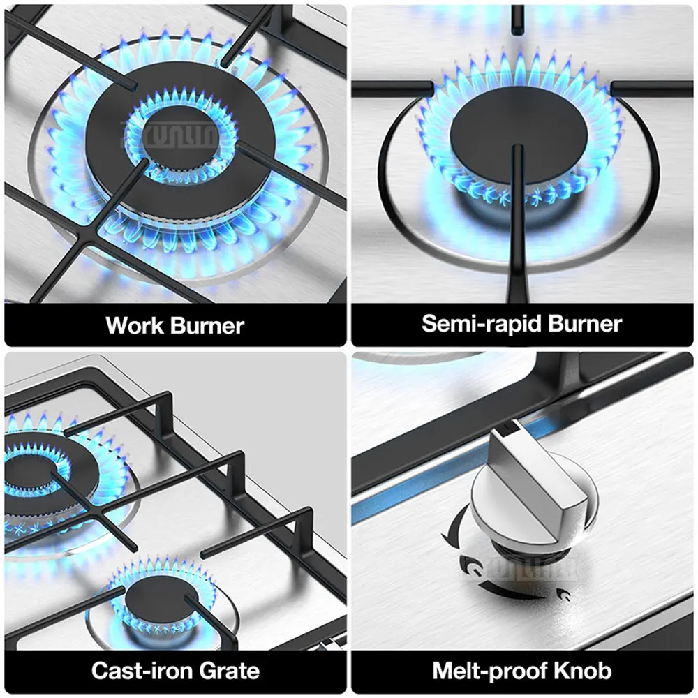 Household 2-eye gas stove burner liquefied gas stove