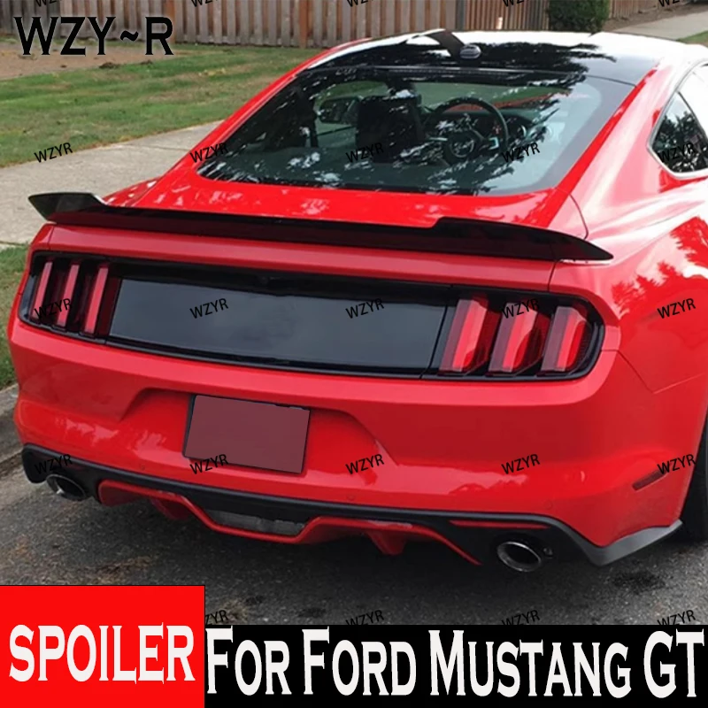 

Для Ford Mustang/GT 2015-2017 Высокое качество из настоящего углеродного волокна, задняя крышка багажа, спойлер, крыло, FRP, спортивный комплект для модификации корпуса MMD