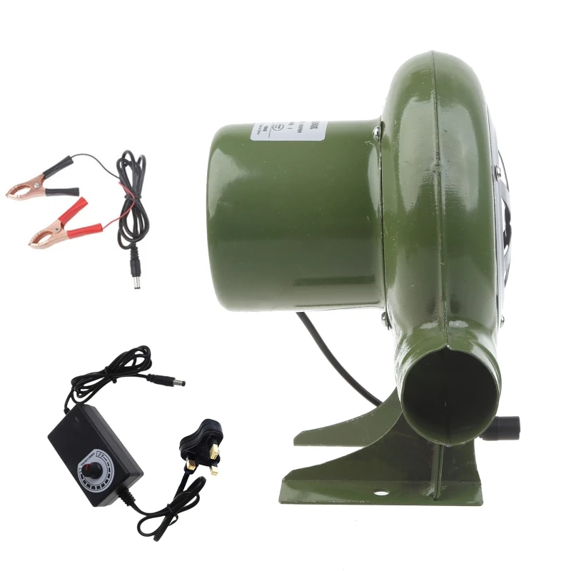 บาร์บีคิวแบบพกพาพัดลม Air Blower สำหรับบาร์บีคิว Camping Cooking DC12V Dropshipping