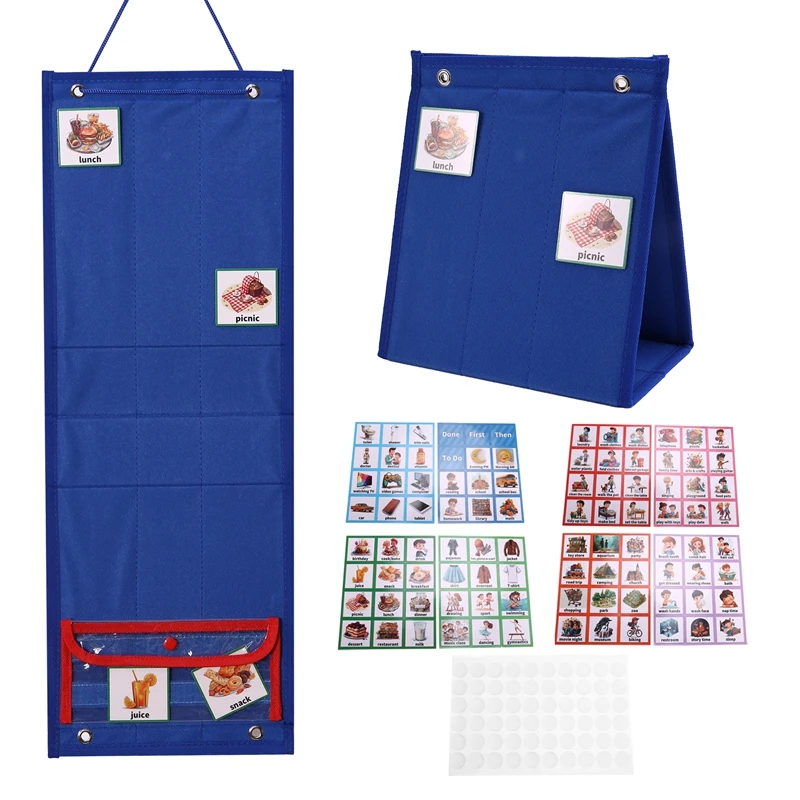 

Visual Schedule For Kids Daily Routine Chart With 70 Cards Calendar Pocket Autism Learning Behavioral Tool