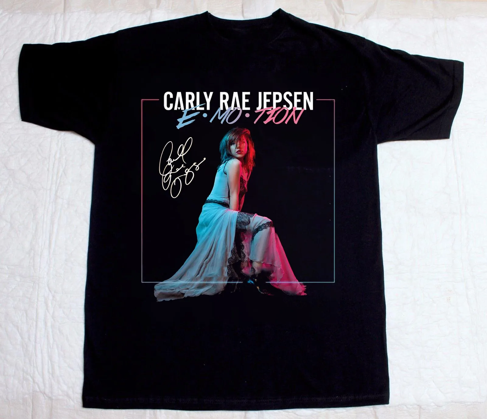 Signature Carly Rae Jepsen Black Cotton Short Sleeve Size S-4XL Shirt TT332