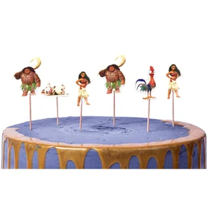 Disney Moana Cupcake Toppers, Tema Parti Kek Topper, Bebek Duş Dekor, çocuklar Doğum Günü Partisi Süslemeleri Malzemeleri paket başına 24 adet En çok satılan 12 pasta-moana-no. 10