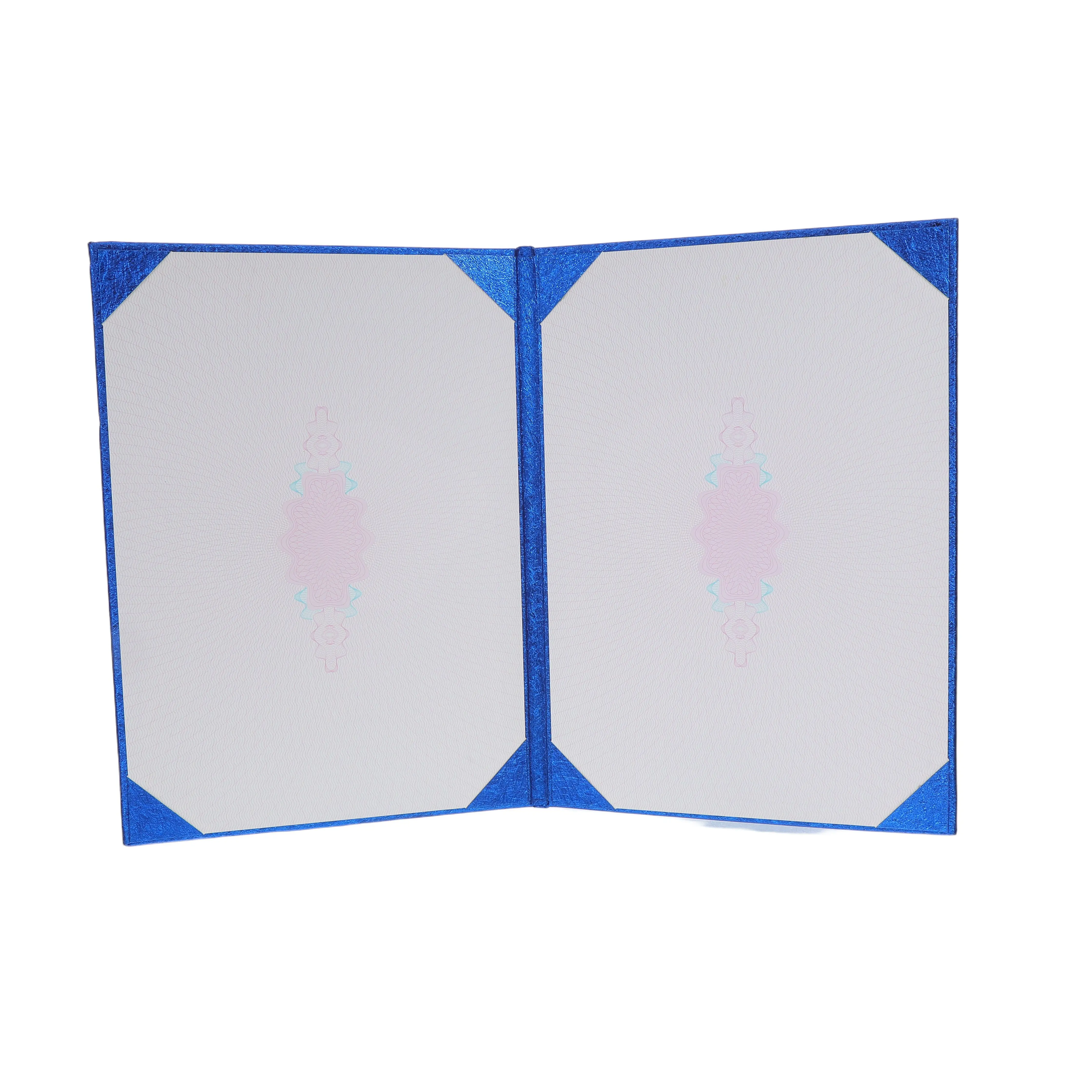 

A4 Blue Certificate Holder Graduation Presentation Folder Diploma Cover Letter Size Document Protector Award Achievement Birth