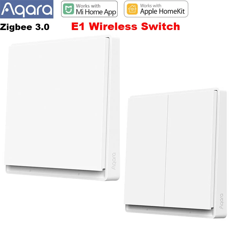 Original Aqara Smart Switch E1 ZigBee 3.0 Smart Home Wireless Key Light Switch for Xiaomi Mi Home (China Region) and Homekit