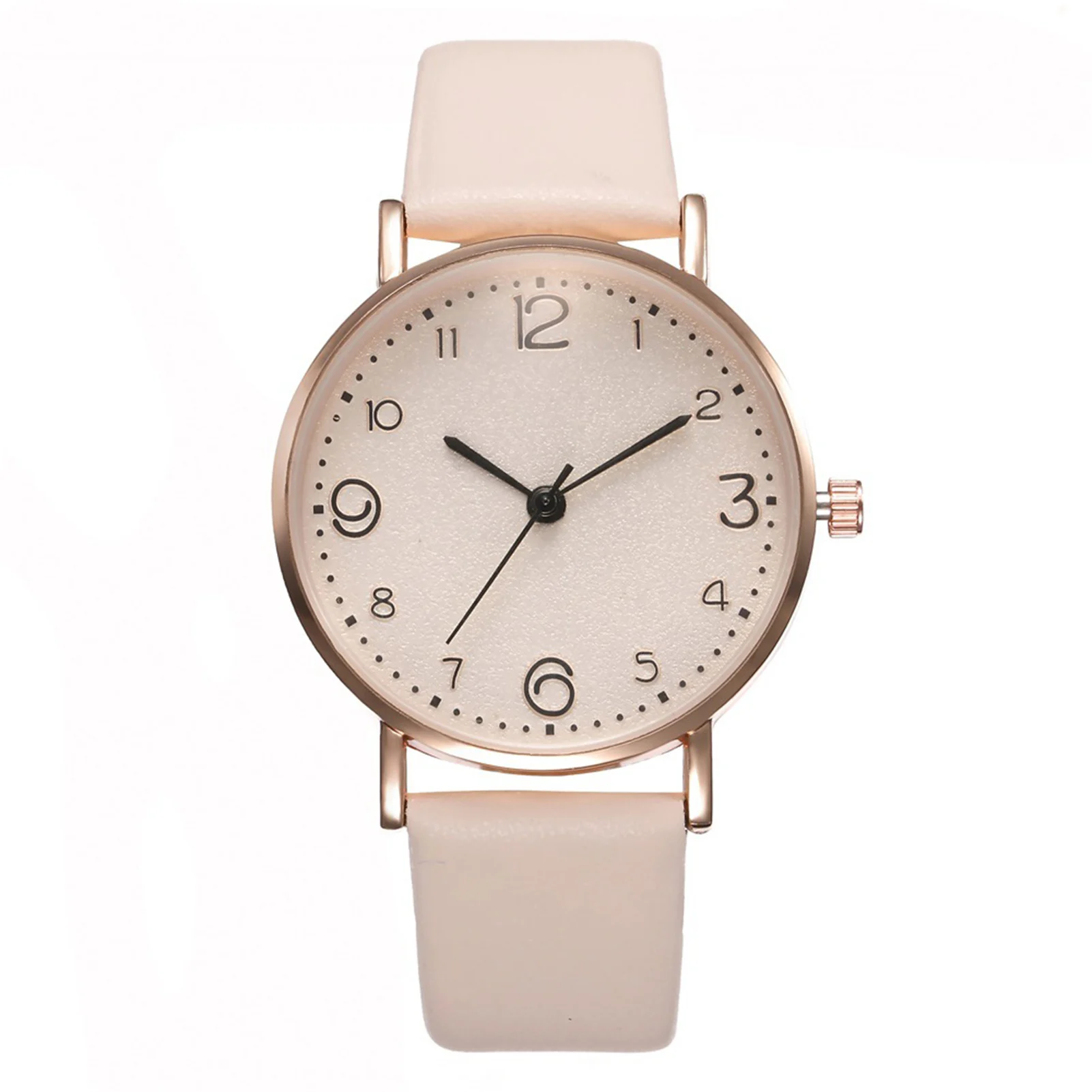 

Women's Casual Quartz Wristwatch Round Dial Versatile Watch PU Leather Strap for Office Party Daily Routine Wear