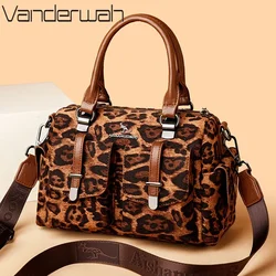 High Capacity Leopard Print Ladies Handbags Versatile Messenger Bags High Quality Luxury Women's Shoulder Bags Ladies'Hand Bags