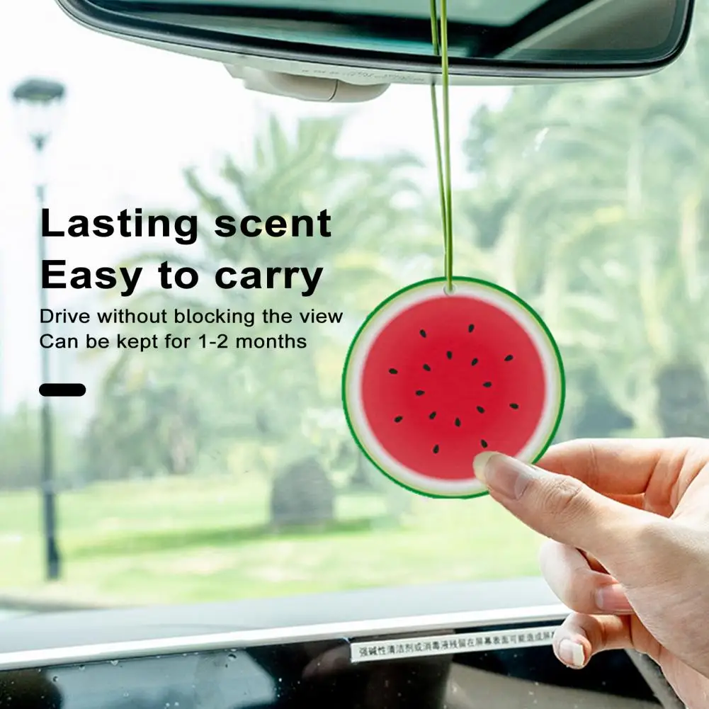 Natural Car Fragrance 3d Auto Hanging Air Fresheners Variety Fruit Shape Car Aromatherapy Tablets Unique Automotive Accessories