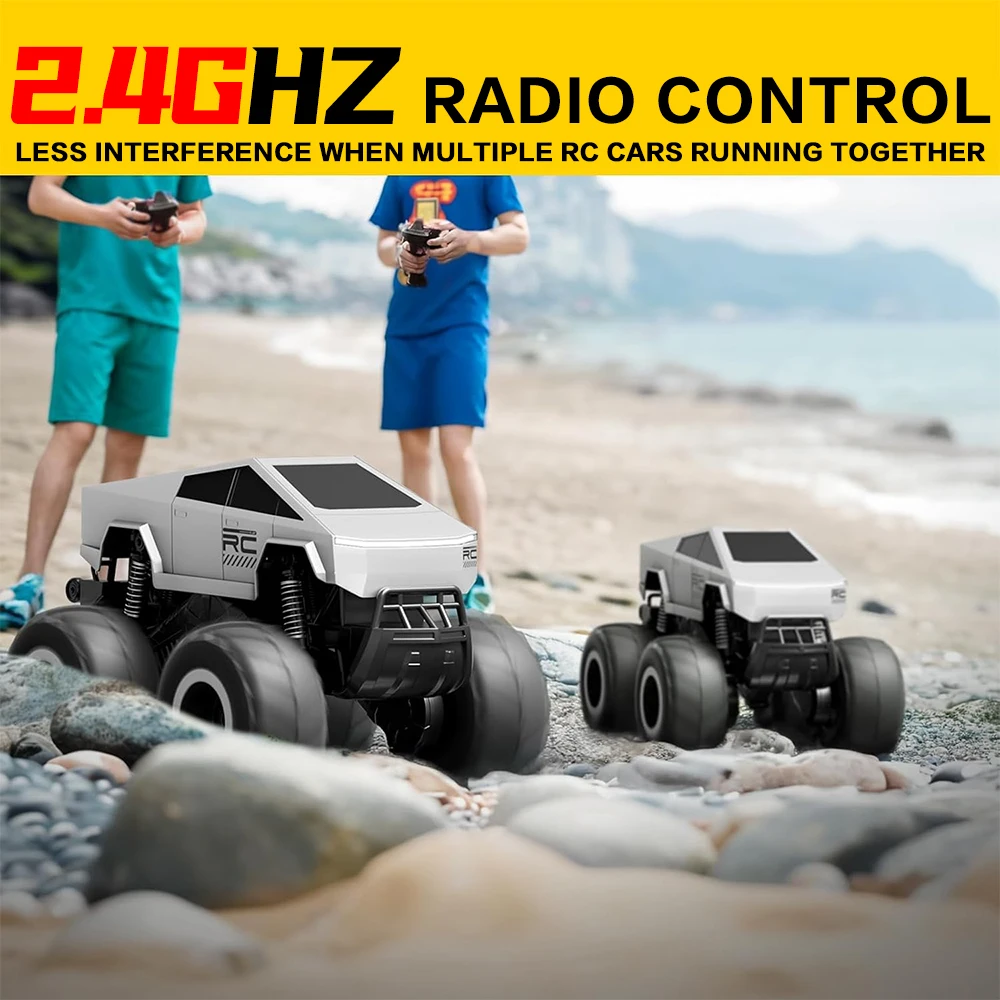 

1:16 Amphibious RC Monster Truck All-Terrain Off-Road Vehicle Waterproof Remote Control Car with Shock Absorption for Kids Boys
