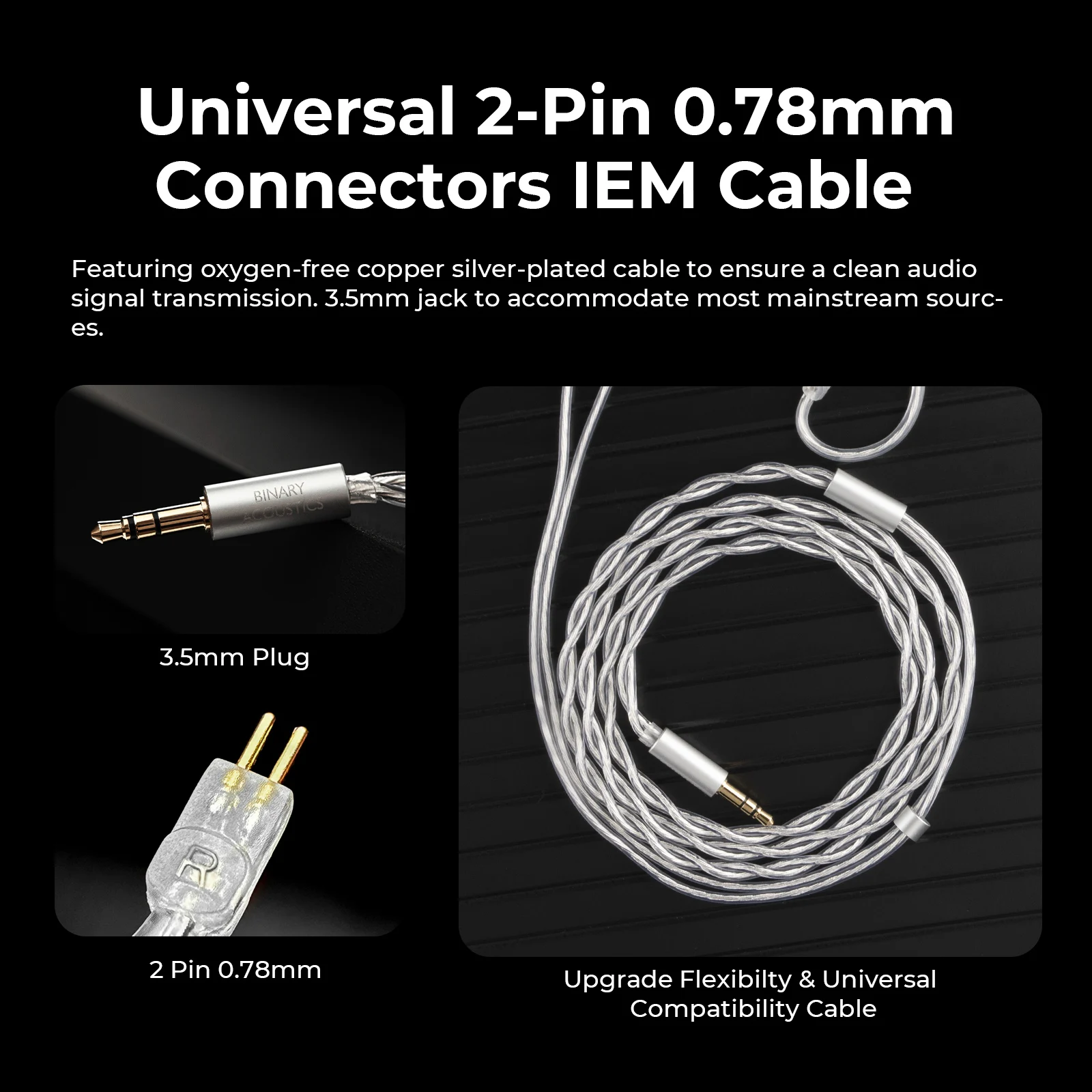 Binary EP321-MEMS 6-Driver Tribrid IEM 2DD+3BA+MEMS Direct Drive