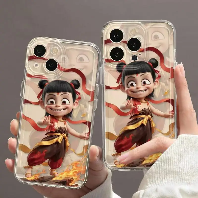 

China Nezha Phone Case for 16 Pro Max 15 14 13 12 11 Pro Max X XS XR XS Max Cute Cartoon Design Compatible with All Models