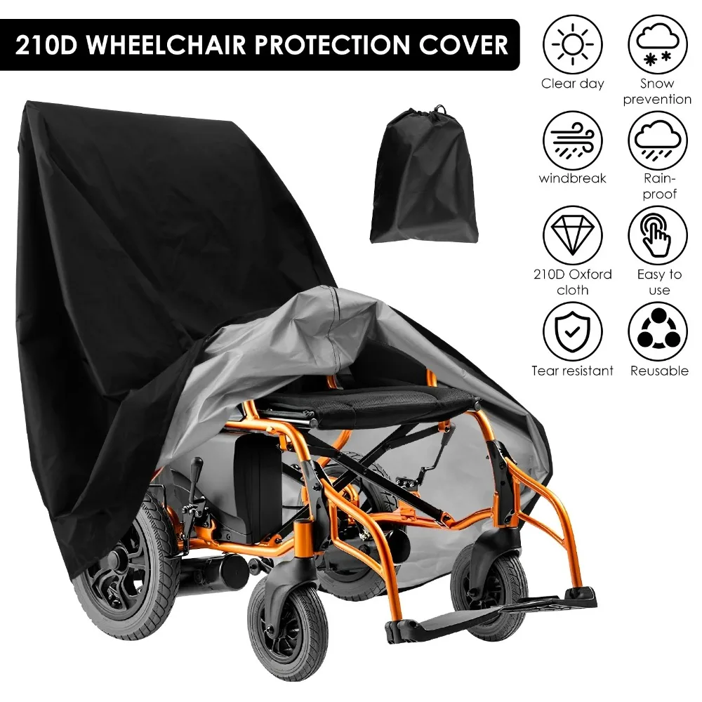 

Waterproof Electric Wheelchair Protective Cover Washable Weather Protection Dustproof Chair Cover Foldable Windproof Rain Cover