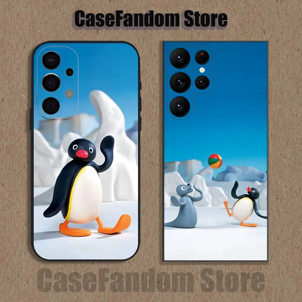 

Happy P-Pingu Penguin Funny Phone Case For Samsung S26,S25,S24,S21,S22,S23,S30,Ultra,S20,Plus,Fe,Lite,5G Black Cover