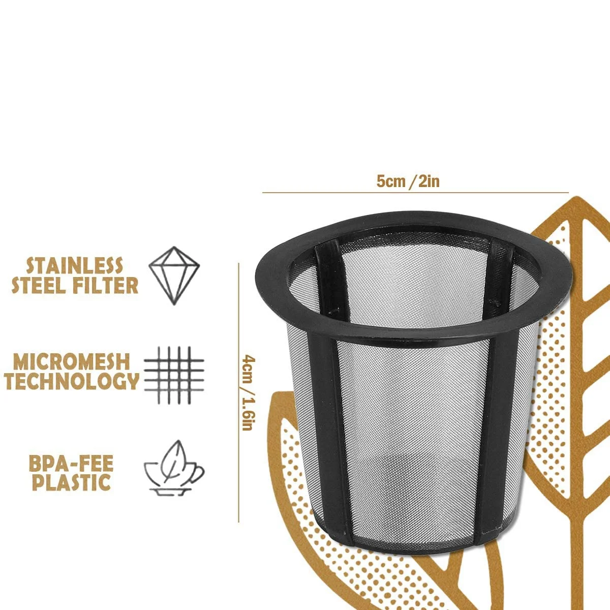 再利用可能なコーヒーフィルターセット、詰め替え可能なコーヒーポッド、keurig、my k-cup、b30、b40、b50、b60、b70に適合