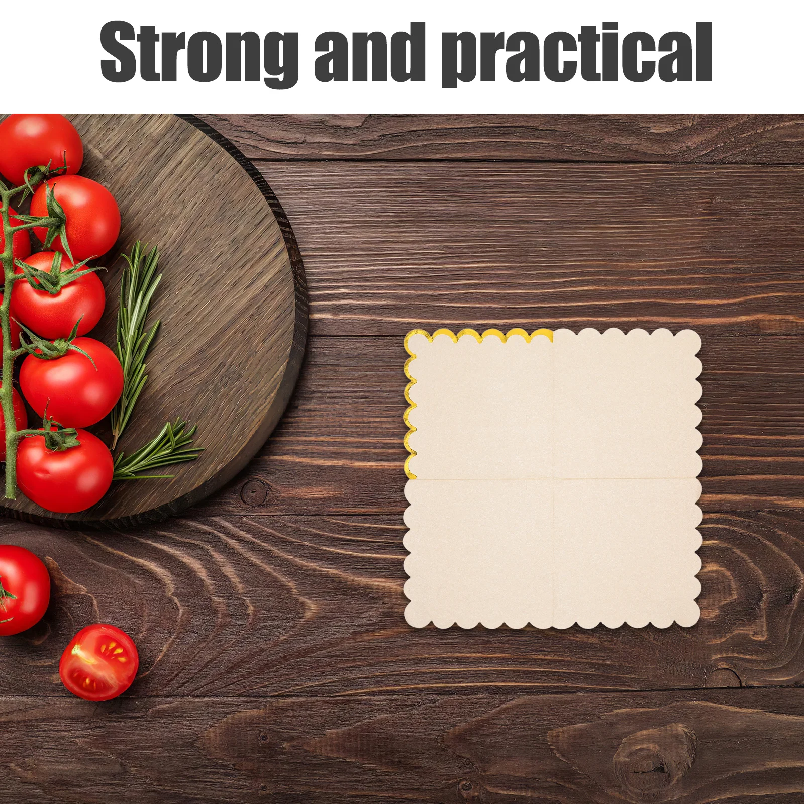 

40Pcs Cocktail Napkins Scalloped Disposable Party Napkins for Wedding Bridal Shower Luncheon Dinner Guest Table Decorative