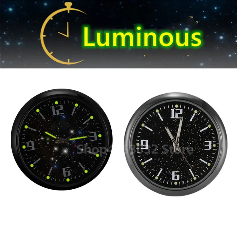 For Toyota Avalon 2022 2021 2020 Car Clock Luminous Starry Mini Digital Watch Quartz Air Vents Outlet Clip Ornament Accessories