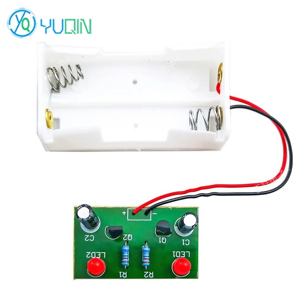 Simple Flash Circuit Multi Harmonic Oscillation DIY Welding Kit Electronic Teaching and Training Assembly Parts