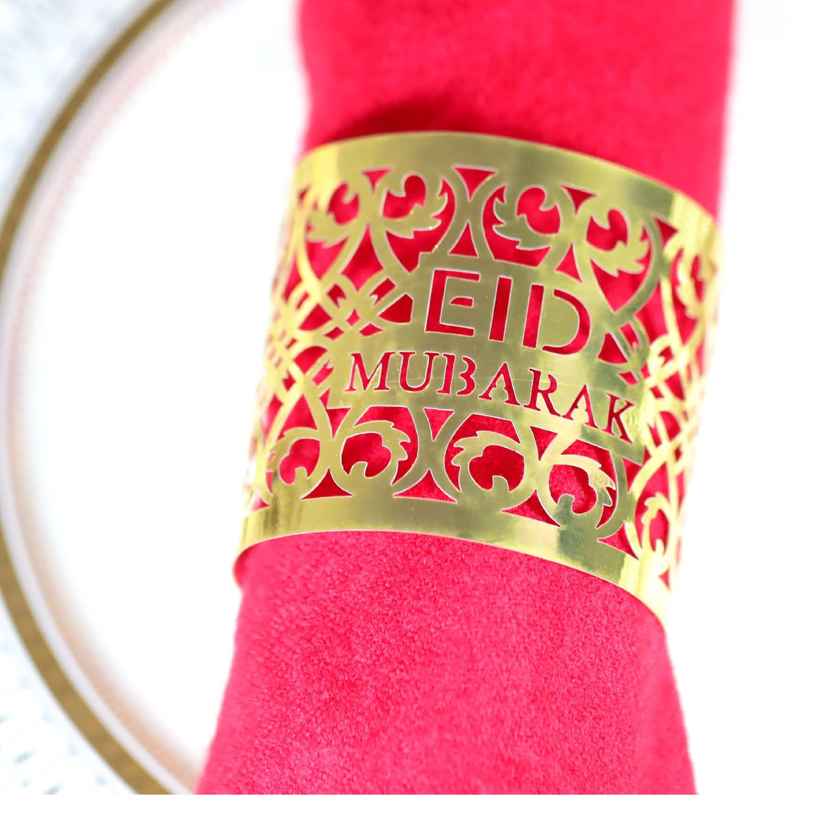 

36pcs Delicate Hollow Napkin Buckles Elegant Tableware Supplies Family Dinner Party Decoration Paper Material Napkin