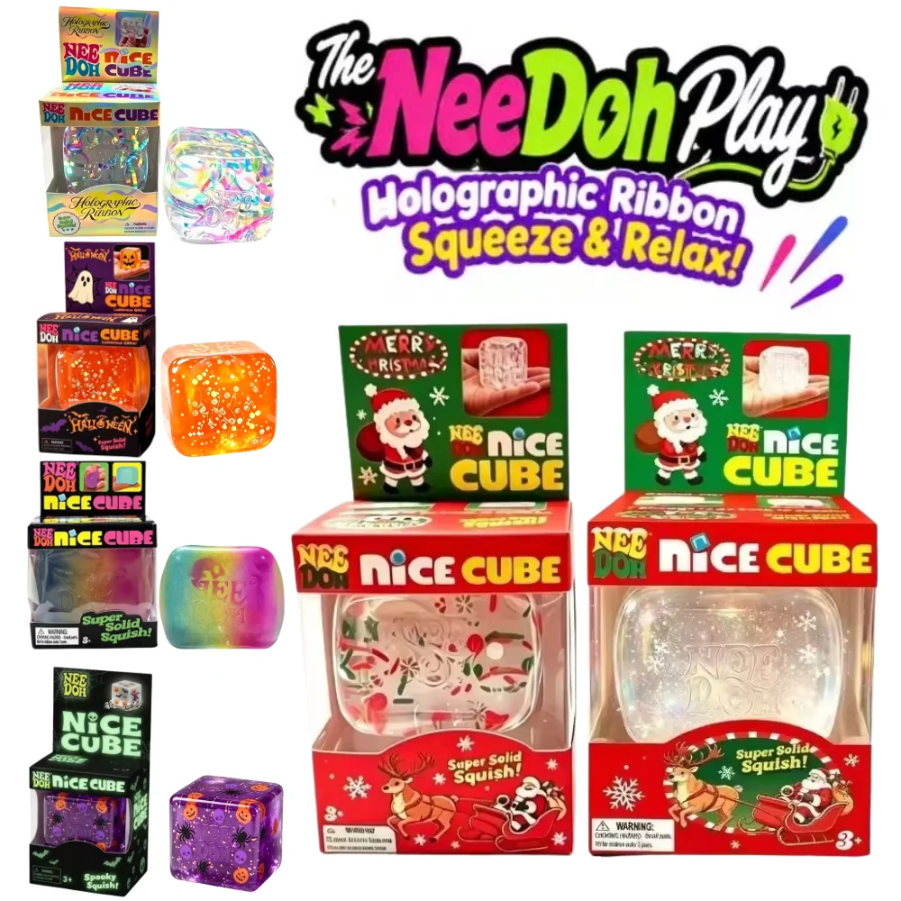 2026 Needoh Nice Cube Sensory Fidget Cube Stress Relief Anxiety Sensory Tool for Focus ADHD Office Desk Calming Gadget